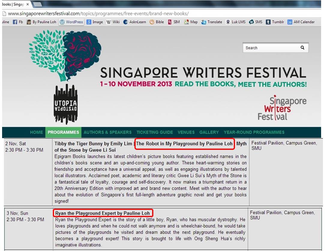 Book Launch at Spore Writers Festival 2013